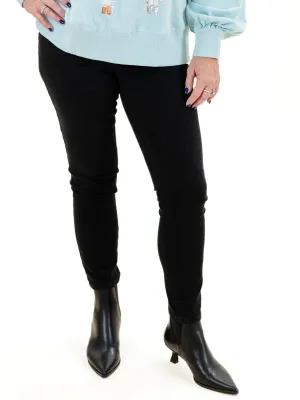 4 Way Stretch Pull On Skinny Ankle Jean Black by Tru Luxe