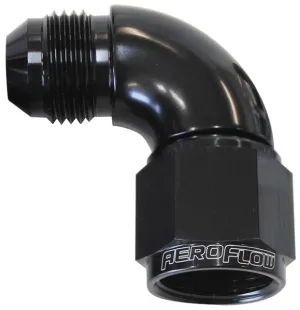 90° Full Flow Female/Male Flare Swivel -16AN AF543-16BLK