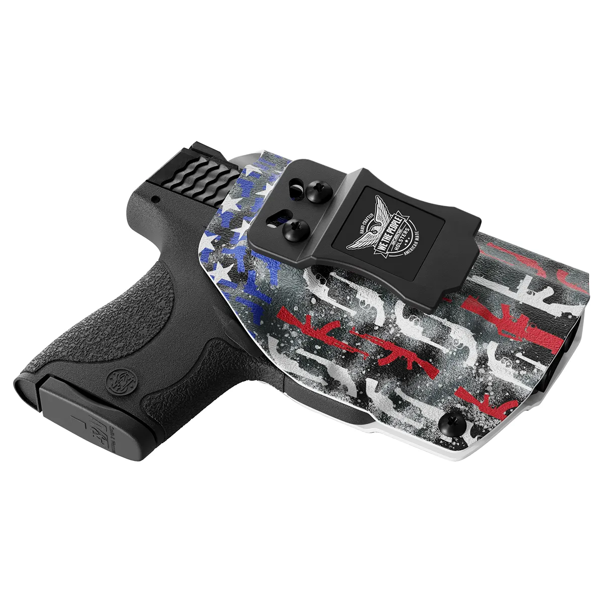 American Flag in Guns Patriotic Colors Custom Printed Holster - IWB Kydex Holster