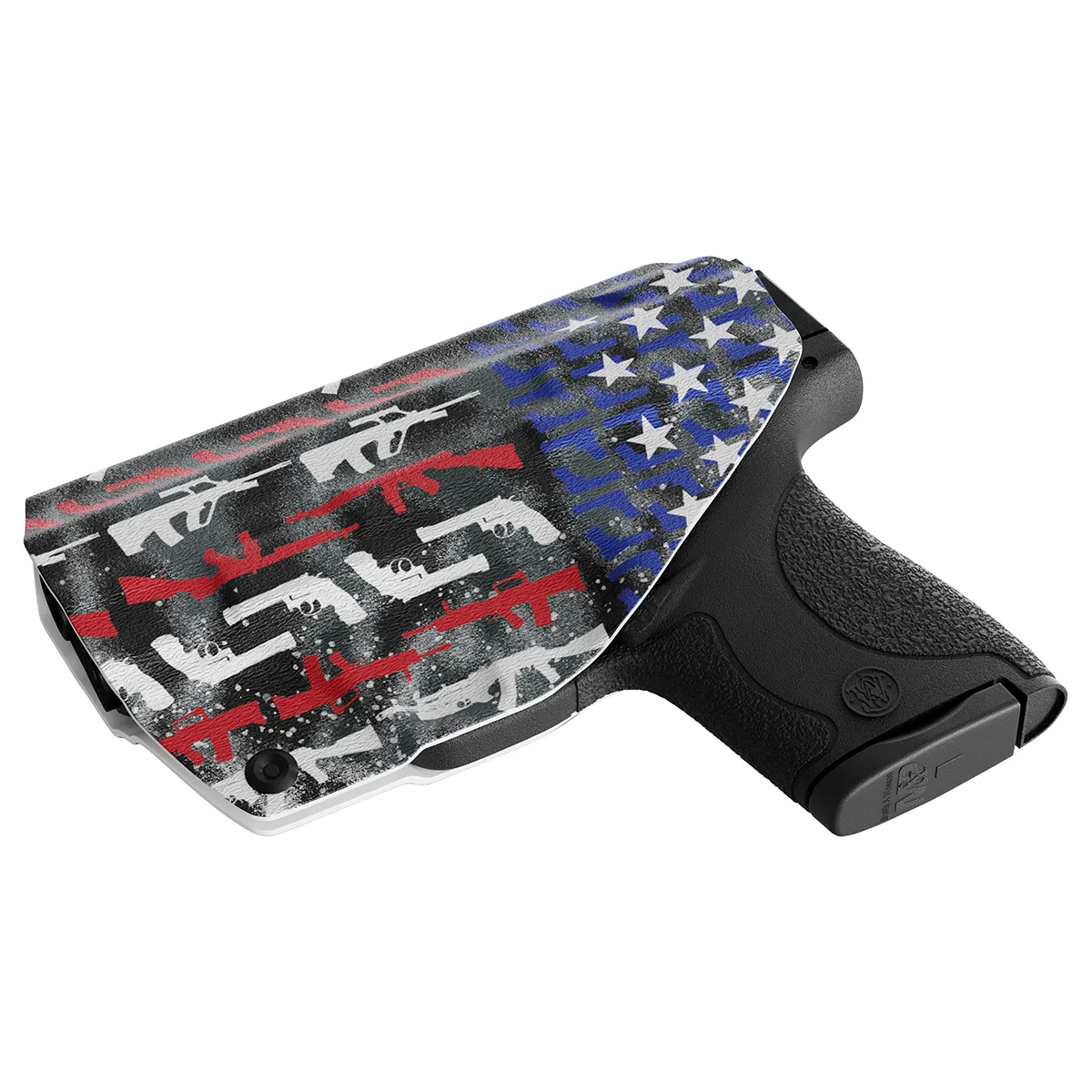 American Flag in Guns Patriotic Colors Custom Printed Holster - IWB Kydex Holster