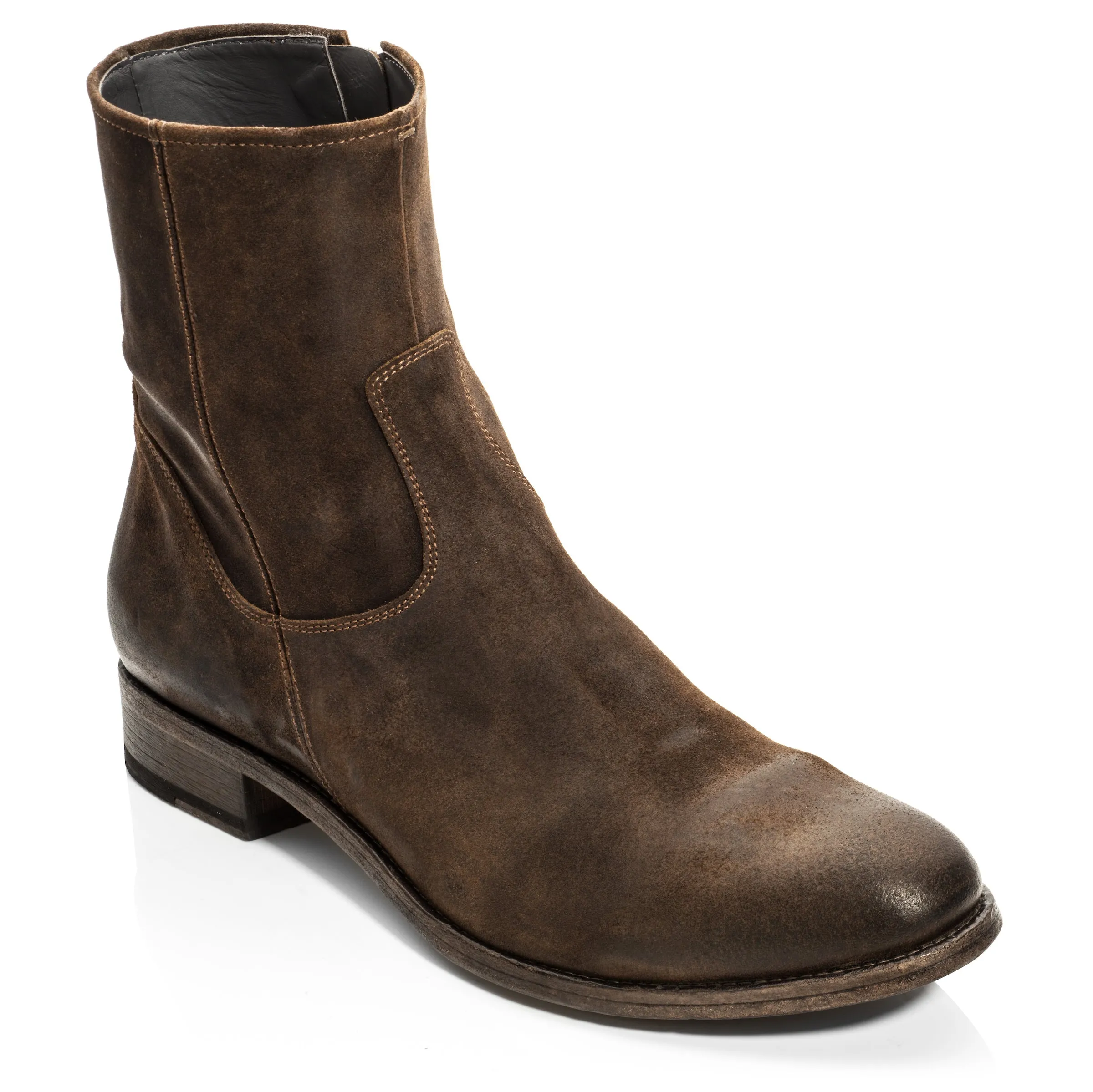 Belvedere Mid Brown Zip Boot