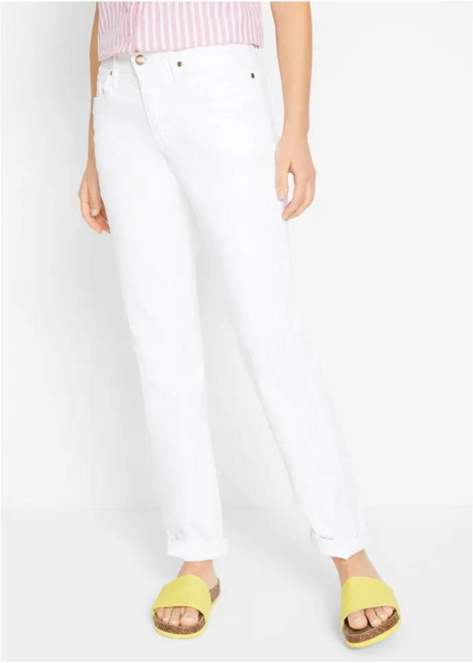 Bestselling stretch mom John Baner Jeanswear jeans, white