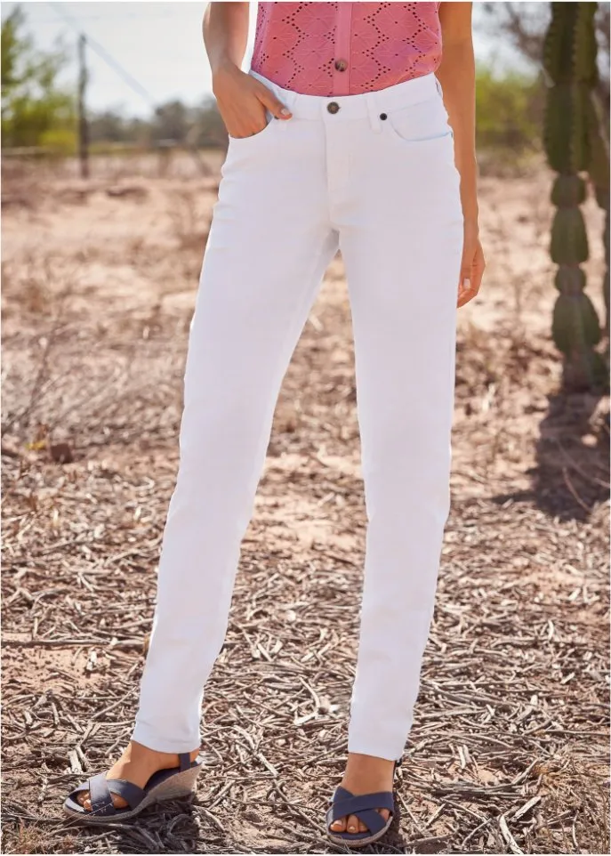 Bestselling stretch mom John Baner Jeanswear jeans, white