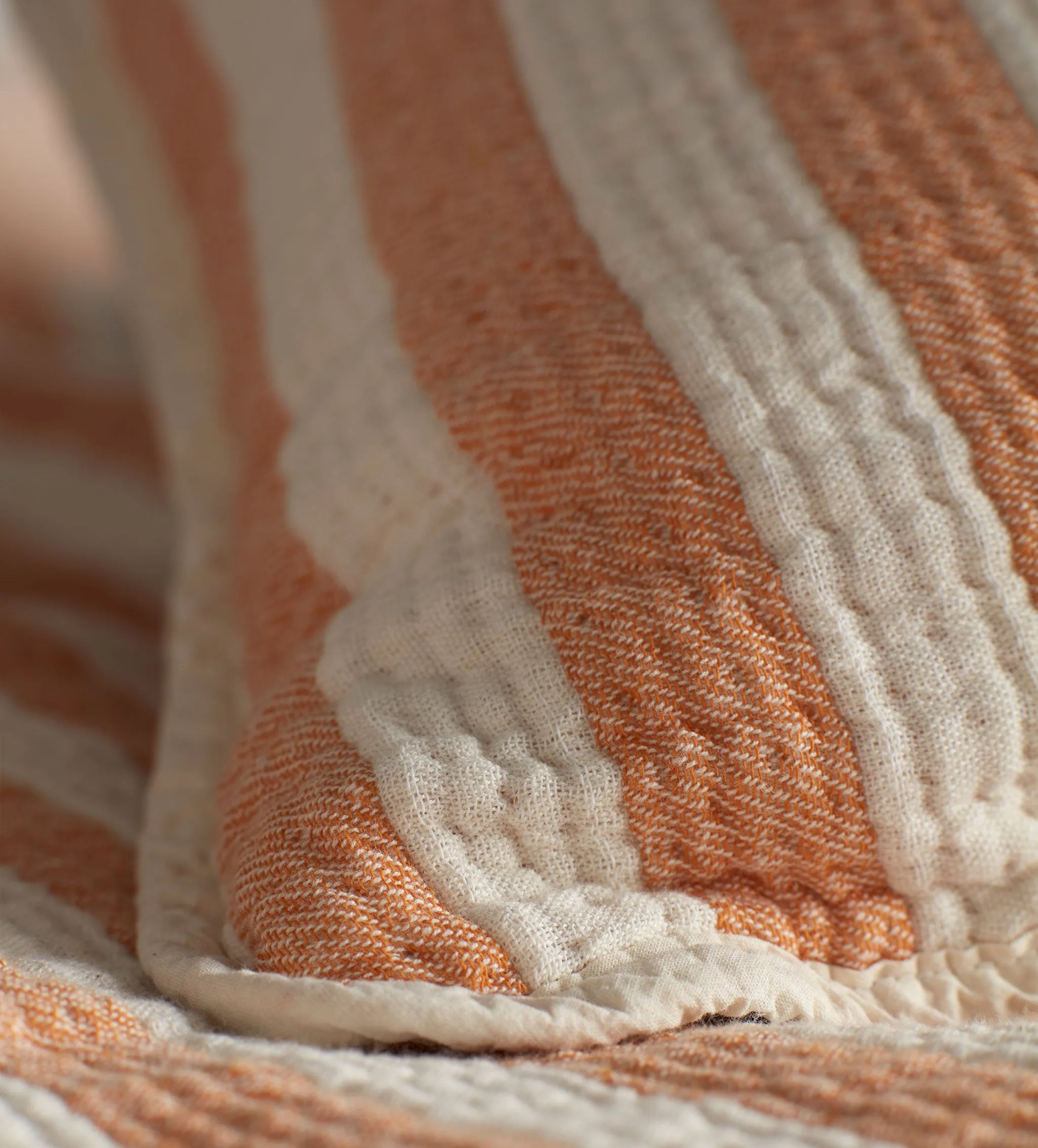 Butterscotch Reggie Stripe 100% Cotton Cushion Cover