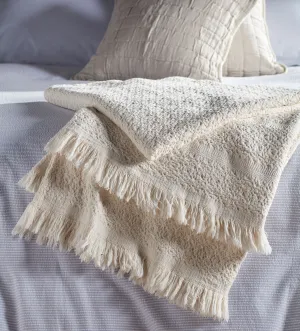 Cream Filipa 100% Cotton Throw