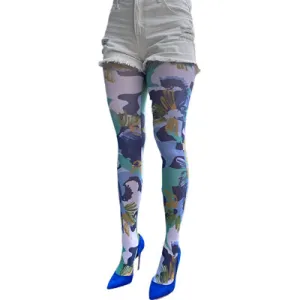 Floral Camo Tights for Women