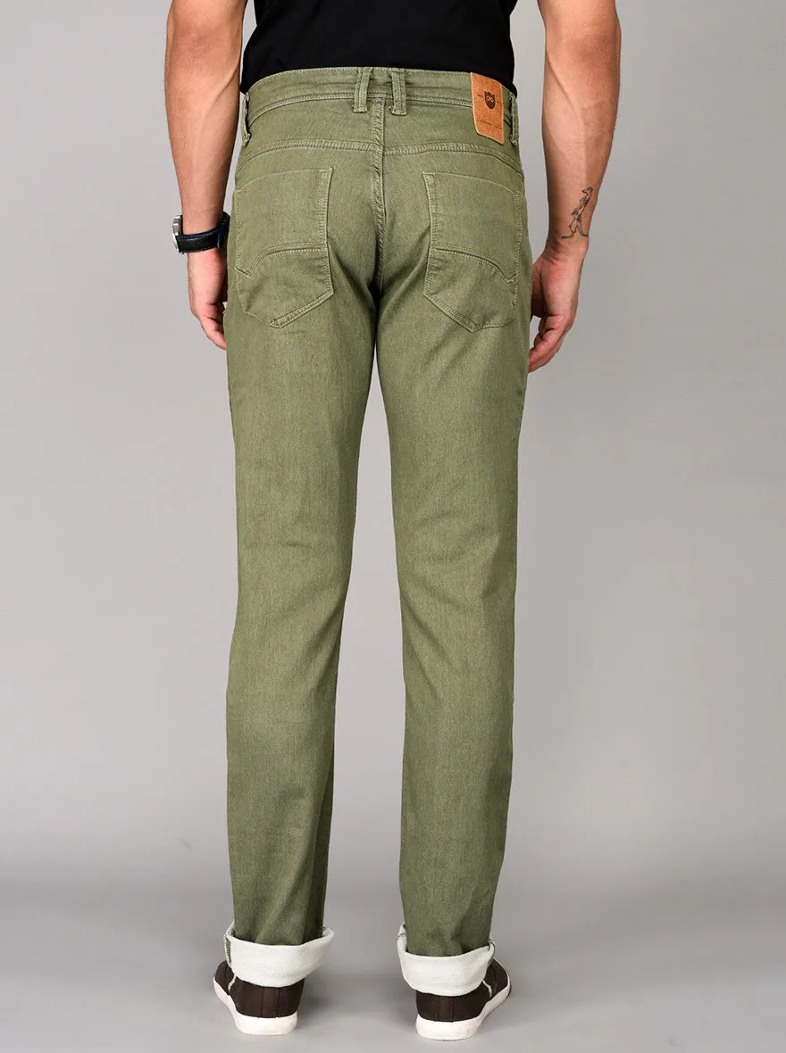 Green Slim Fit Jeans | JadeBlue