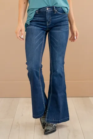 Heidi Mid Rise Flare Jeans