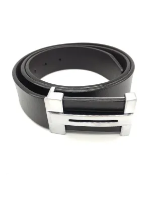 Leather H Belt - Dark Brown