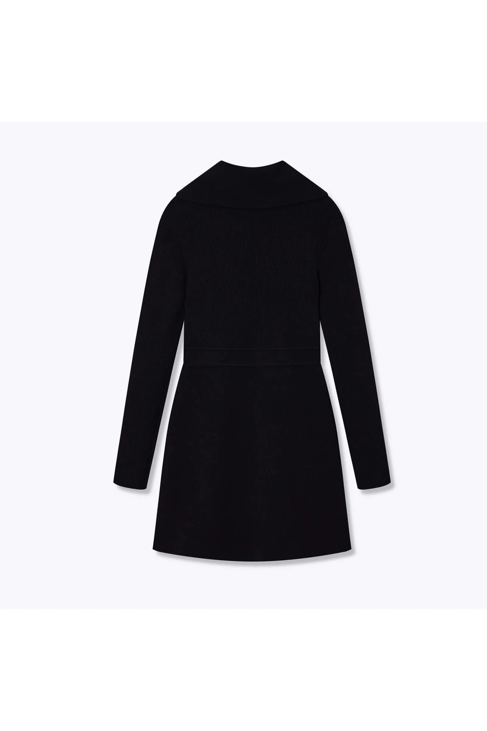 LILY Big Collar Knit Sweater Dress