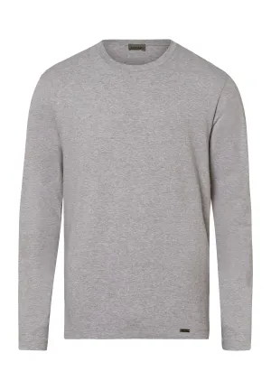 Living Shirts Cotton Crew Neck Top | Grey Melange 75053-1036