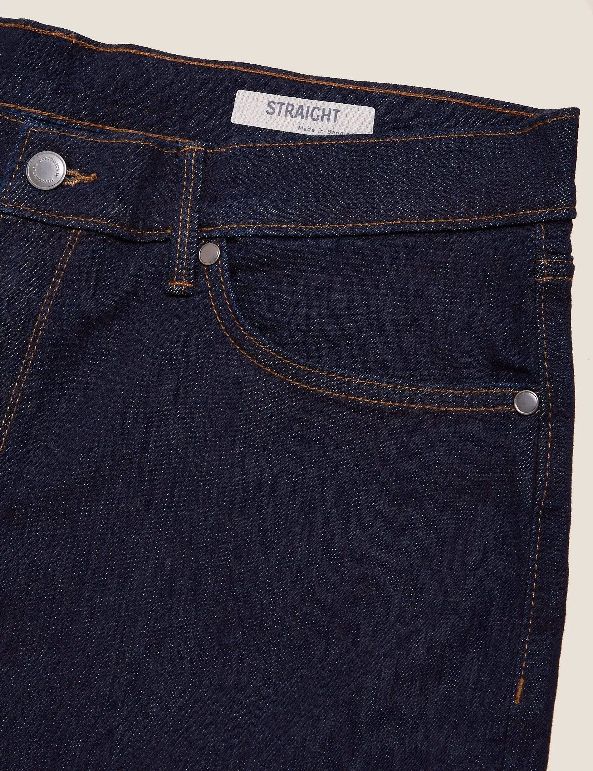 Marks & Spencer Straight Stretch Jeans, Indigo