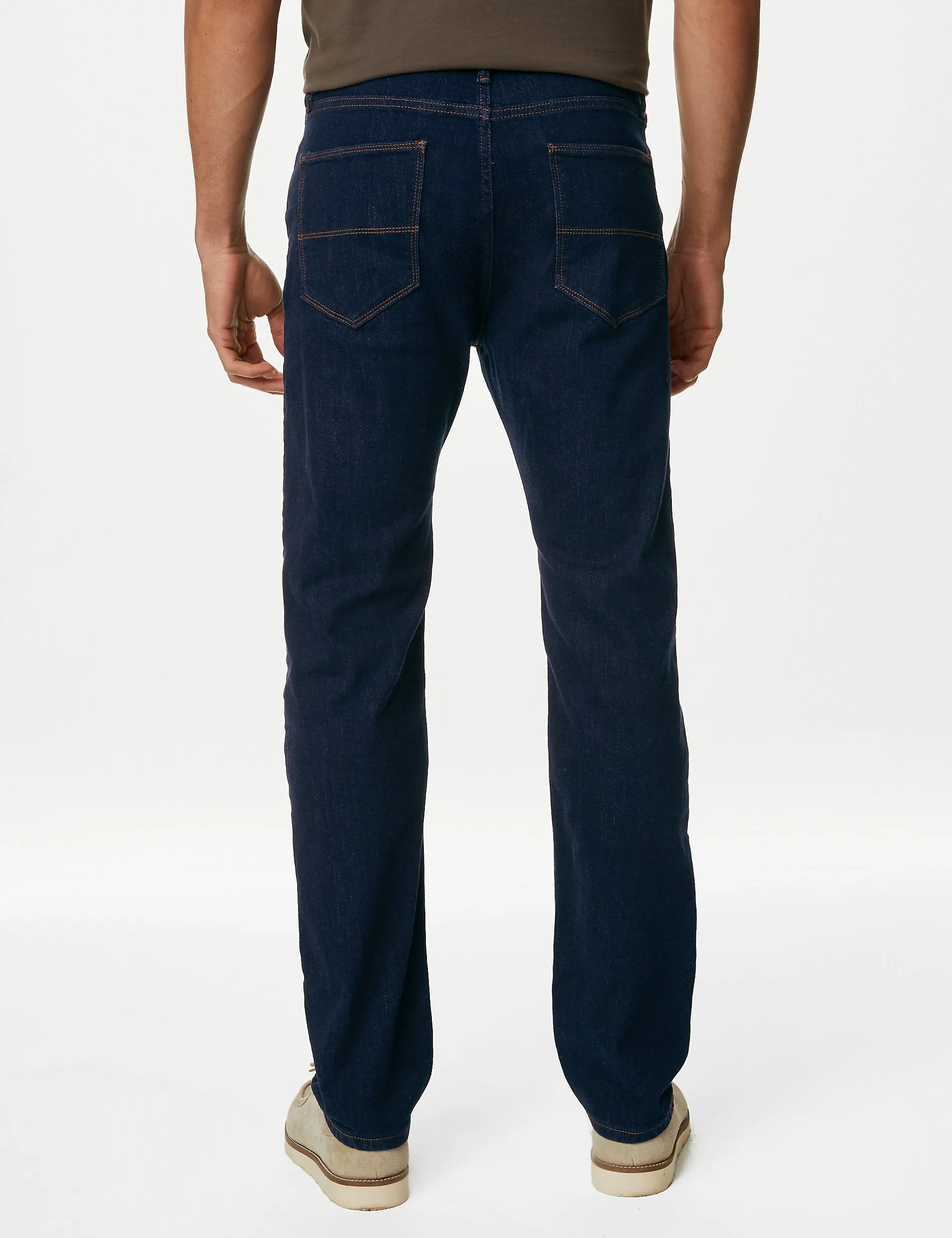 Marks & Spencer Straight Stretch Jeans, Indigo