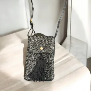 Mini Fringe Phone Bag - Black