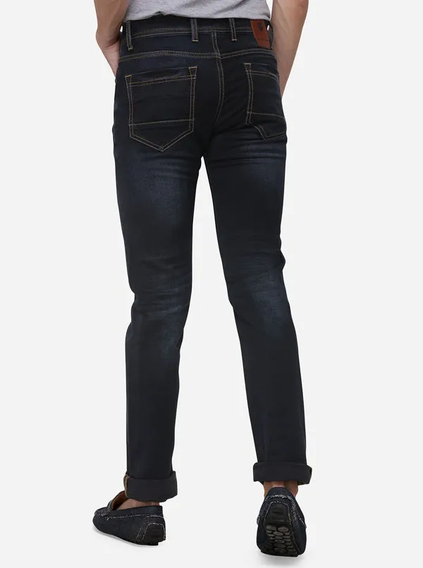 Orion Blue Solid Slim Fit Jeans | JadeBlue