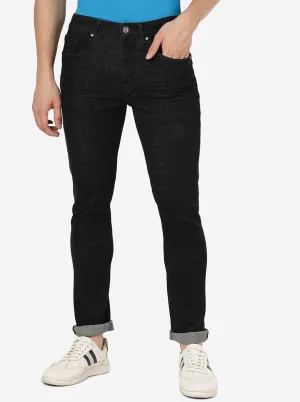 Raw Black Solid Slim Fit Jeans | JadeBlue