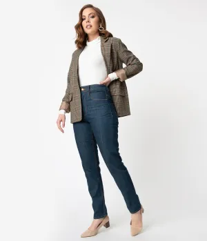 Rock A Booty 1950s Style Classy Blue Denim Cleo Jeans