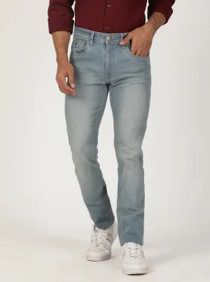 Smoky Blue Washed Slim Fit Jeans | Greenfibre