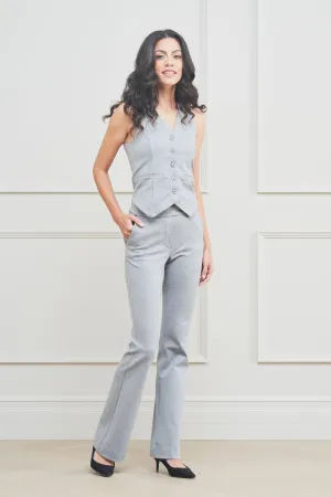 The Dolly Flare Pant Light Heather Grey