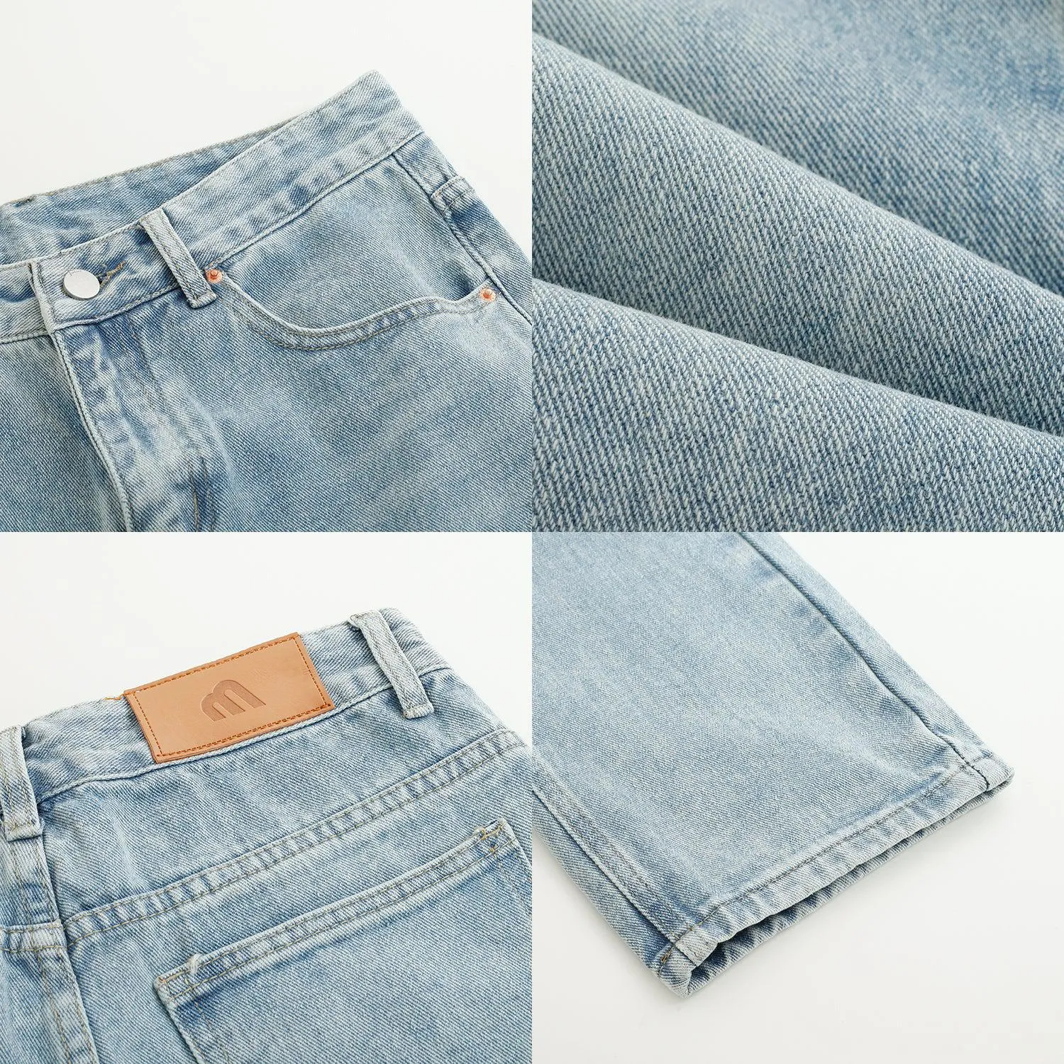 Zhou Casual Straight Ankle Length Jeans