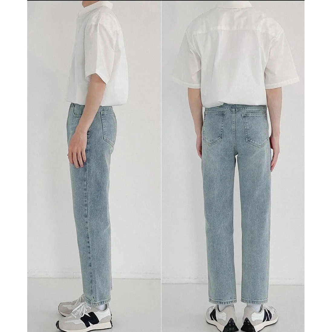 Zhou Casual Straight Ankle Length Jeans